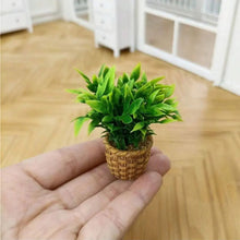 Load image into Gallery viewer, 1/12 Scale Mini Potted Plants, Artificial Greenery for Dollhouse Décor, Tiny Orange Tree, Gardenia, Purple Plum, Milan Flowers Model