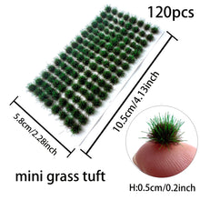 Load image into Gallery viewer, 120pcs 5mm Static Grass Tufts Miniature Scenery for Dioramas Railway Wargaming Dollhouse Fairy Garden and Terrariums
