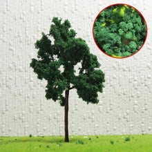 Load image into Gallery viewer, 10 pcs 12cm Miniature Green Tree Model Iron Wire Trunk O Scale 1:50 Train Railway Scene Accessories Terrarium Diorama Craft Supplies