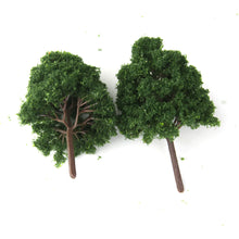 Load image into Gallery viewer, 25 pcs Miniature Dark Green Tree 1:150 Models N Scale Railway Accessories Forest Fairy Garden Landscape Terrarium Diorama Craft Supplies