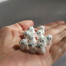 Load image into Gallery viewer, 10pcs Mini White Dog Figurines Cute Puppy Miniatures for Fairy Garden, Terrarium, Dollhouse, Bonsai, DIY Crafts & Home Decorations