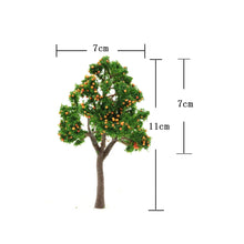 Load image into Gallery viewer, 5pcs Miniature Fruit Trees 11cm for Model Railway Scenery, Landscape Garden, Diorama, Sand Table