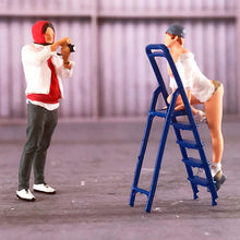 Load image into Gallery viewer, 3 pcs Miniature Photography Ladder Scene People Figure 1:64 Model Sand Table Layout Building Street Landscape Accessories Diorama Supplies