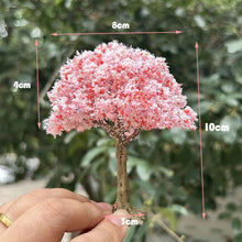 Load image into Gallery viewer, 10cm Cherry Blossom Tree Model 1:87 HO Scale Miniature for Model Train Layouts Dioramas DIY Sand Table Dollhouse Garden Landscape Decoration