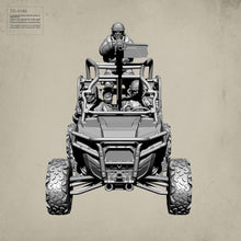 Load image into Gallery viewer, U.S. Army Terrain Vehicle Soldier 3 People Unpainted Resin Figure 38mm 50mm Unassembled Model