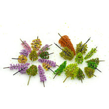 Load image into Gallery viewer, 30pcs Miniature Model Trees - Assorted Colors and Styles - Diorama and Craft Scenery