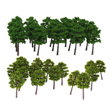 Load image into Gallery viewer, 80 pcs 5cm Miniature Green Tree Model Z Scale 1:250 Train Railway Accessories DIY Scenery Landscape Terrarium Diorama Craft Supplies