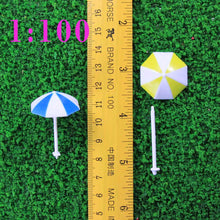 Load image into Gallery viewer, 24 pcs Miniature Sun Umbrella Beach Parasol 1:50-200 Models Dollhouse Accessories Fairy Garden Landscape Terrarium Diorama Craft Supplies