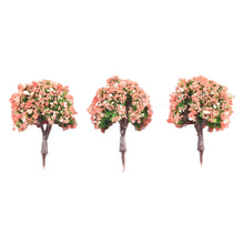 Load image into Gallery viewer, 10pcs Miniature Cherry Blossom Model Trees 4cm for Train Layouts, Dioramas, Fairy Gardens, Scenery