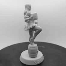 Load image into Gallery viewer, German Beer Girl Unpainted Resin Figure 1/24 Scale Unassembled Model