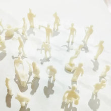 Load image into Gallery viewer, 27pcs 1:87 HO Scale Unpainted Worker People Figures with Ladder and Trash Can, Miniature Train Scenery Accessories for Diorama Crafts