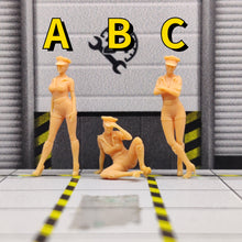 Load image into Gallery viewer, Sexy Policewoman Miniature Unpainted Figure 1/64 1/43 Scale Model Street Building Scene Layout Accessories Diorama Supplies