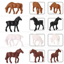 Load image into Gallery viewer, 40pcs Miniature Horses Farm Animal Figures HO Scale 1:87 for Model Railroad Scenery