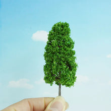 Load image into Gallery viewer, 20 pcs Miniature Green Tree Models 1:200 Scale Train Railway Layout Accessories DIY Landscape Dollhouse Terrarium Diorama Craft Supplies