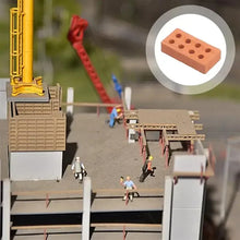 Load image into Gallery viewer, 50pcs Mini Clay Bricks for Dioramas, Model House, Dollhouse Building Materials, Miniature Landscaping Supplies