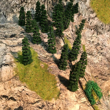 Load image into Gallery viewer, 80 pcs 9cm Miniature Green Pine Tree Model HO Scale 1:87 Train Railway Accessories DIY Scenery Landscape Terrarium Diorama Craft Supplies