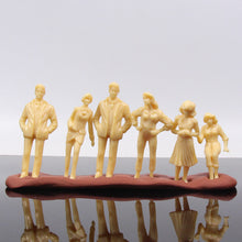 Load image into Gallery viewer, 20 pcs Miniature Standing Seated Passenger People 1:25 Unpainted Figure G Scale Model Railway Scenery Layout Accessories Diorama Supplies