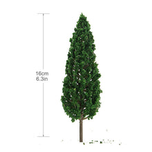 Load image into Gallery viewer, 10pcs Miniature Pine Tree Models 16cm, 1:25 Scale Diorama Craft Supplies