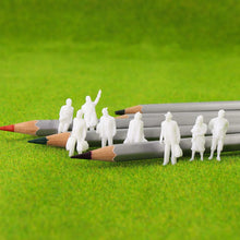 Load image into Gallery viewer, 100pcs Unpainted Miniature Standing People HO Scale 1:87 Model Railway & Diorama Craft Supplies