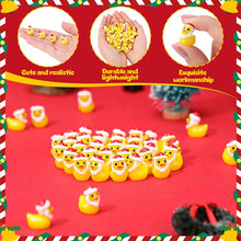Load image into Gallery viewer, 20/50/100pcs Christmas Mini Resin Ducks in Santa Costumes, Tiny DIY Decorations for Micro Landscaping, Bonsai, Terrarium, Fairy Gardens