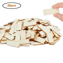 Load image into Gallery viewer, 50pcs Miniature Wood Floor Planks for DIY Dollhouse Flooring Tiles, Wooden Model Building Material
