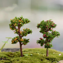 Load image into Gallery viewer, 7 pcs 7cm Mixed Miniature Flowering Tree Models N HO Scale Railway Layout Accessories DIY Landscape Dollhouse Terrarium Diorama Craft Supplies
