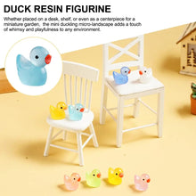 Load image into Gallery viewer, 100 pcs Mixed Miniature Little Duck Model Glow in Dark DIY Dollhouse Landscape Fairy Garden Accessories Terrarium Diorama Craft Supplies