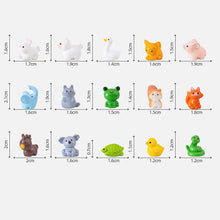 Load image into Gallery viewer, 17pcs Mini Animal Figurines Set, Cute Zoo Miniatures, Fairy Garden Accessories, Terrarium, Dollhouse, Plant Pot, DIY Craft Decoration