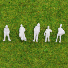 Load image into Gallery viewer, 200 pcs Miniature Standing Seated Passenger People 1:200 Unpainted Figure Z Scale Model Railway Scenery Layout Accessories Diorama Supplies