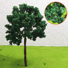 Load image into Gallery viewer, 4 pcs 14cm Miniature Green Tree Model Iron Wire Trunk G Scale 1:25 Train Railway Scene Accessories Terrarium Diorama Craft Supplies