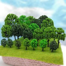 Load image into Gallery viewer, 30 pcs Miniature Mulberry Tree Model Train Railway DIY Scenery Dollhouse Garden Landscape Terrarium Diorama Craft Supplies