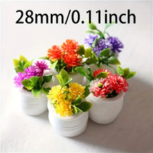 Load image into Gallery viewer, 5pcs Mini Flower Pots Bonsai Potted Plants for Dollhouse Decor, Fairy Garden, DIY Diorama, Home, Car, Party Favors, Christmas Gifts