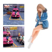 Load image into Gallery viewer, Miniature Sitting Woman in Jacket People Figure 1:64 Model Sand Table Scenery Building Street Landscape Accessories Toys Diorama Supplies