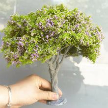 Load image into Gallery viewer, 25cm Miniature Purple Flowering Wire Tree Model G Scale Dollhouse Fairy Garden Scenery Landscape Terrarium Diorama Craft Supplies