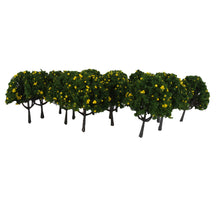 Load image into Gallery viewer, 20 pcs Miniature Yellow Fruit Tree 1:100 HO Scale Models Railway Accessories Forest Fairy Garden Landscape Terrarium Diorama Craft Supplies