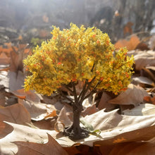 Load image into Gallery viewer, 10/15cm Miniature Yellow Autumn Wire Tree Model Railway Layout Accessories DIY Landscape Dollhouse Terrarium Diorama Craft Supplies