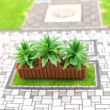 Load image into Gallery viewer, 2pcs Miniature Flower Bed Model 1/87 1/64 Scale for Diorama, Train Scene, Garden, Road Landscape, DIY Sand Table, Model Building Supplies