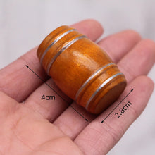 Load image into Gallery viewer, 6 pcs 4cm Miniature Wooden Wine Barrels Beer Keg Cask Bucket Model DIY Scenery Dollhouse Landscape Terrarium Diorama Craft Supplies