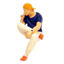 Load image into Gallery viewer, Miniature Sitting Boy Young People Figure 1:64 Model Sand Table Layout Building Street Landscape Fairy Garden Accessories Diorama Supplies