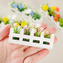 Load image into Gallery viewer, Miniature Flower Fence Set for Dollhouse Garden, Fairy Garden Floral Fence, Mini Micro Landscape Decor, Dollhouse Accessories