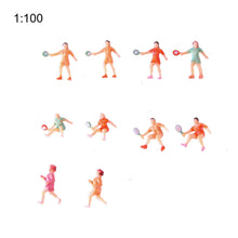 Load image into Gallery viewer, 15pcs Miniature Sports Figures 1:50-100 Scale for Diorama Scene Layout Craft Supplies