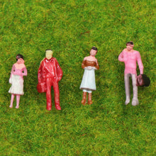 Load image into Gallery viewer, 100pcs Miniature Passenger People Figures 1:160 N Scale Model Train Layouts Railway scenery