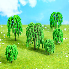Load image into Gallery viewer, 20 pcs 5-9.5cm Mixed Miniature Willow Tree Models Train Railway Accessories Forest Fairy Garden Landscape Terrarium Diorama Craft Supplies