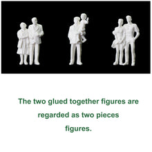 Load image into Gallery viewer, 60 pcs Miniature Standing Passenger People 1:43 Unpainted Figure O Scale Model Railway Landscape Scenery Layout Accessories Diorama Supplies