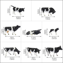 Load image into Gallery viewer, 32 pcs Miniature Dairy Cow Farm Animal 1:87 Figure HO Scale Models Toys Landscape Garden Scenery Layout Scene Accessories Diorama Supplies