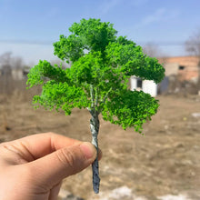 Load image into Gallery viewer, 3pcs 10/14cm Light Green Wire Trunk Model Trees for Dioramas, Train Layouts, Fairy Garden, Micro Landscape Crafting, Scene Building Supplies