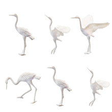 Load image into Gallery viewer, 24 pcs Miniature White Crane Bird Animal Unpainted Figures 1:50 Models O Scale Garden Landscape Scenery Layout Accessories Diorama Supplies