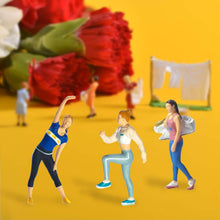 Load image into Gallery viewer, Miniature Fitness Woman People Figure 1:64 Models S Scale Landscape Building Scenery Layout Scene Accessories Diorama Supplies