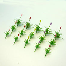 Load image into Gallery viewer, 20pcs Miniature Flower Grass Tufts Mixed Colors Diorama Plants for Railway Layout, Model Garden