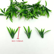 Load image into Gallery viewer, 20pcs Artificial Grass Picks Mini Faux Greenery Plant Leaves DIY Bouquet Terrarium Diorama